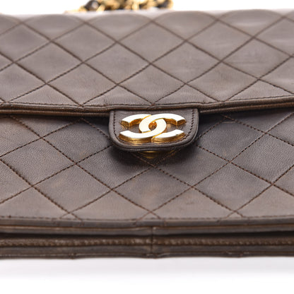 Chanel Lambskin Quilted Medium Single Flap Brown 13 of 15