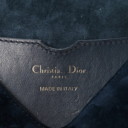 Christian Dior Suede Medium Bobby Flap Navy 8 of 10