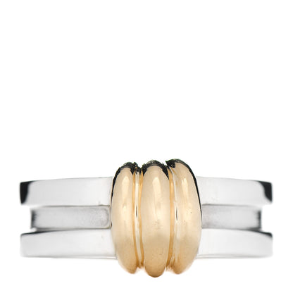 Tiffany Sterling Silver 18K Yellow Gold Atlas Groove Ring 54 7 1 of 5