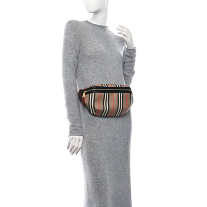 Burberry E-Canvas Icon Stripe Sonny Bum Bag Archive Beige 2 of 8