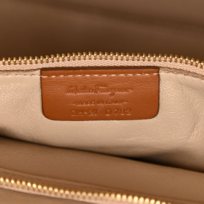 Salvatore Ferragamo Calfskin Large Sookie Satchel Brown 6 of 9