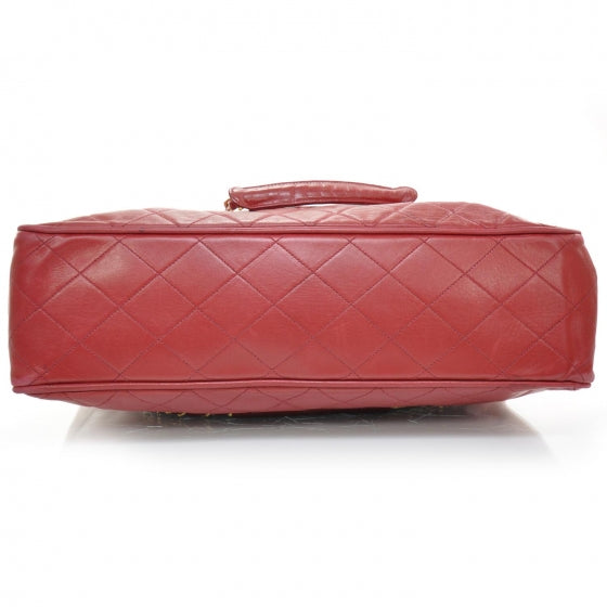 Chanel Lambskin Shoulder Bag Red 4 of 9