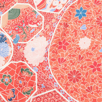 Hermes Cashmere Silk Collections Imperiales Shawl 140 Rosepale Corail Bleu 3 of 5