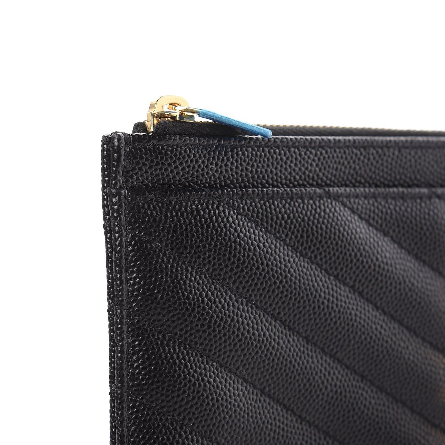 Grain De Poudre Chevron Monogram Bill Pouch Black