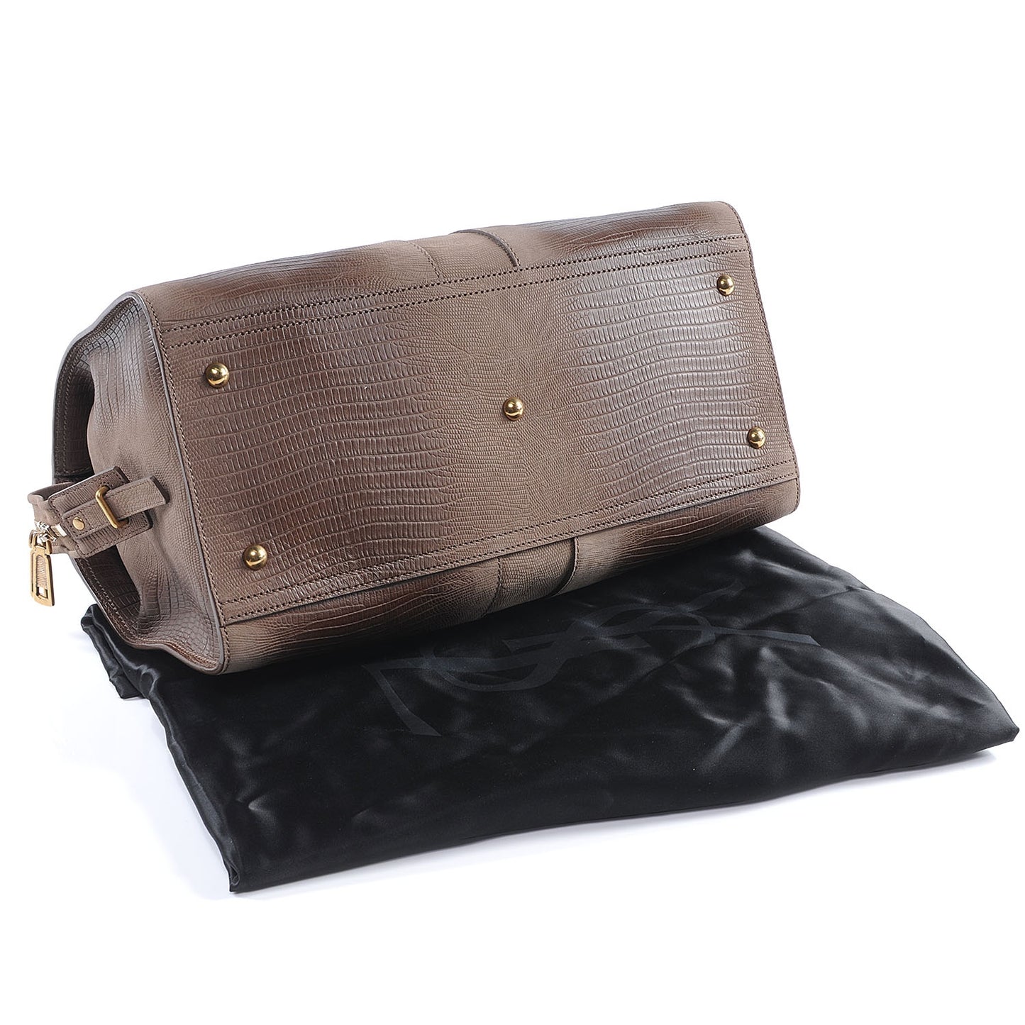 Leather Lizard Effect Cabas ChYc Medium Brown