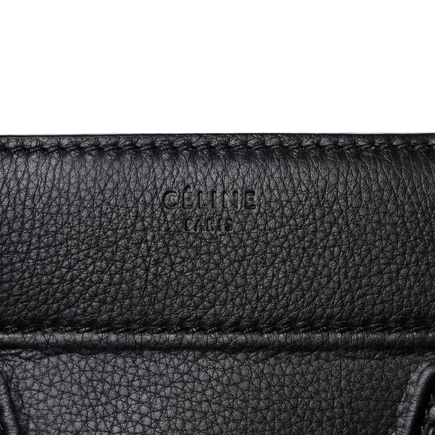 Grained Calfskin Medium Phantom Luggage Black