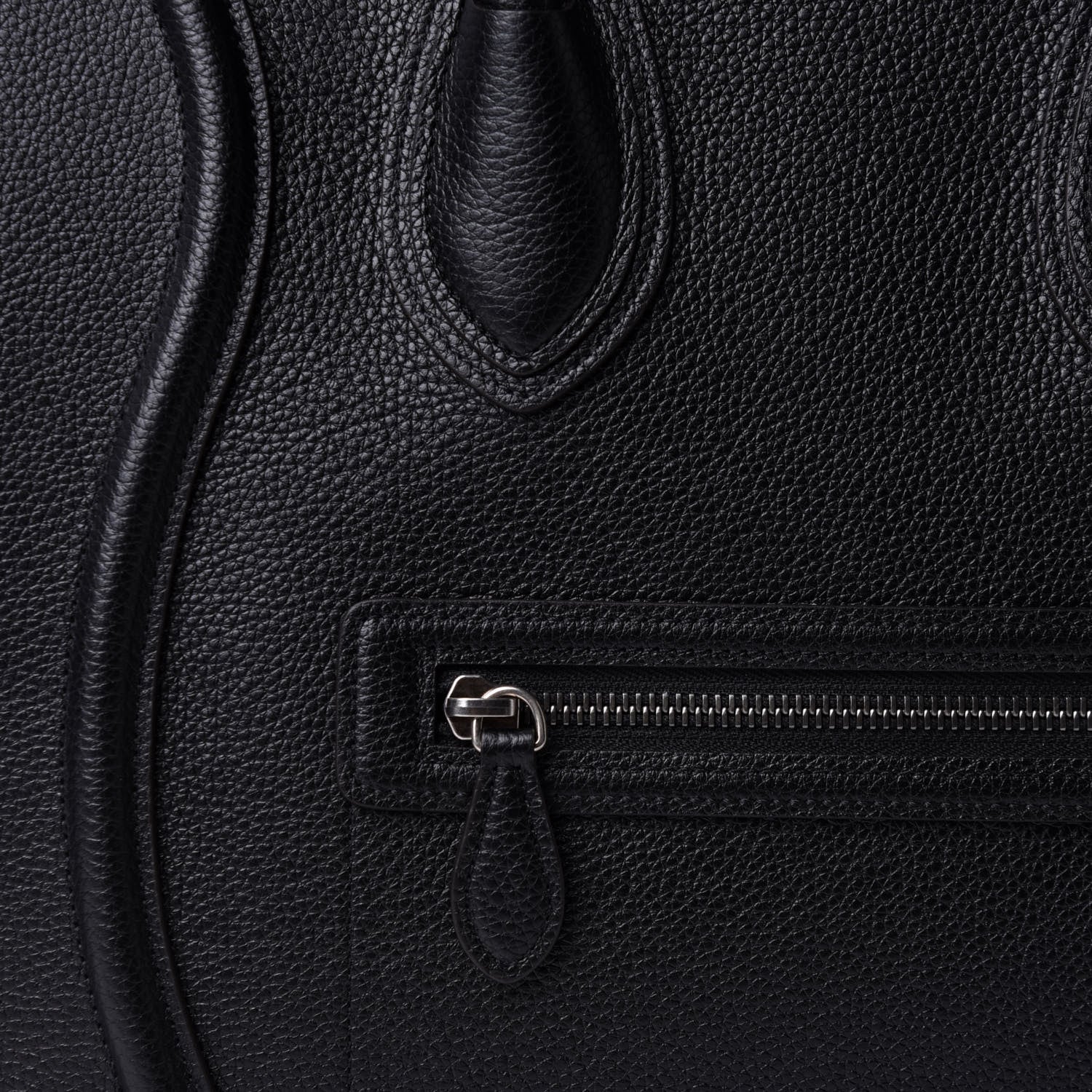 Celine Drummed Calfskin Mini Luggage Black 11 of 11