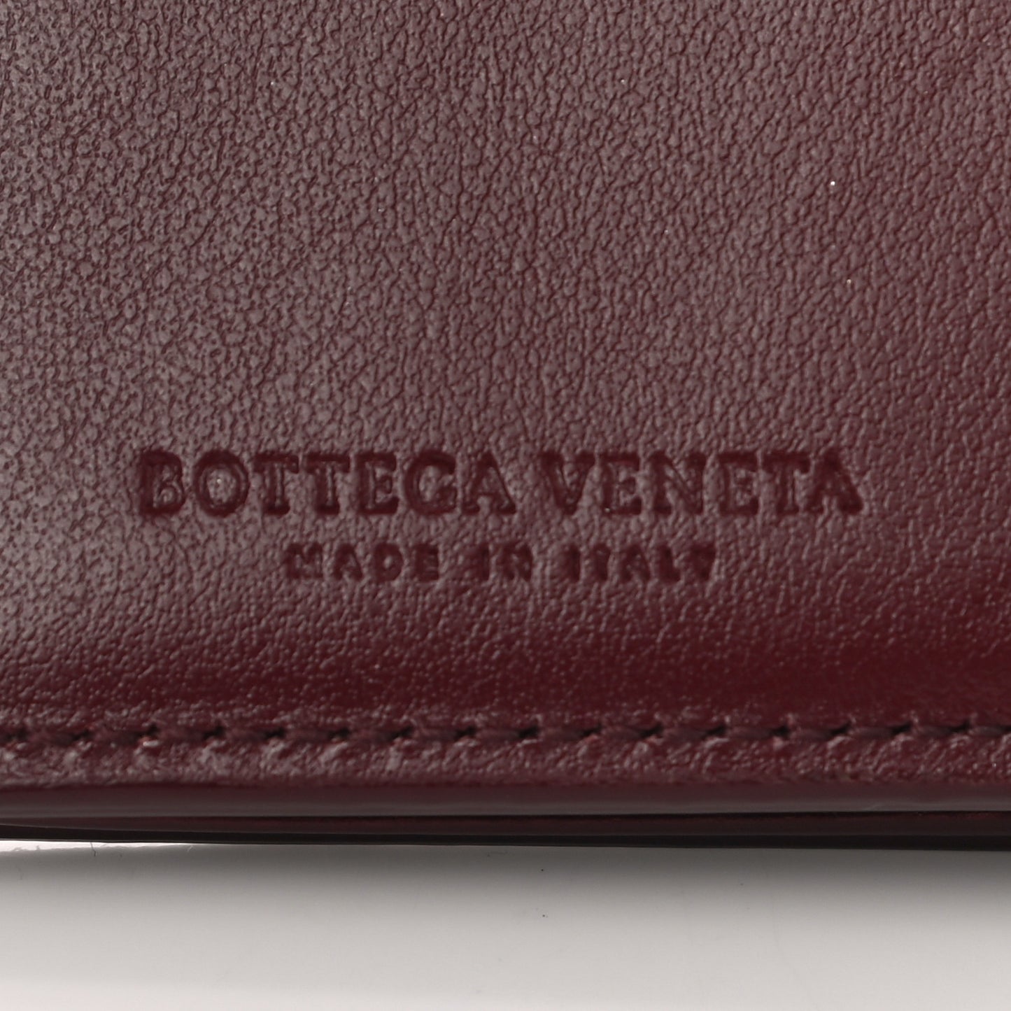 Nappa Intrecciato Trifold Wallet Bordeaux