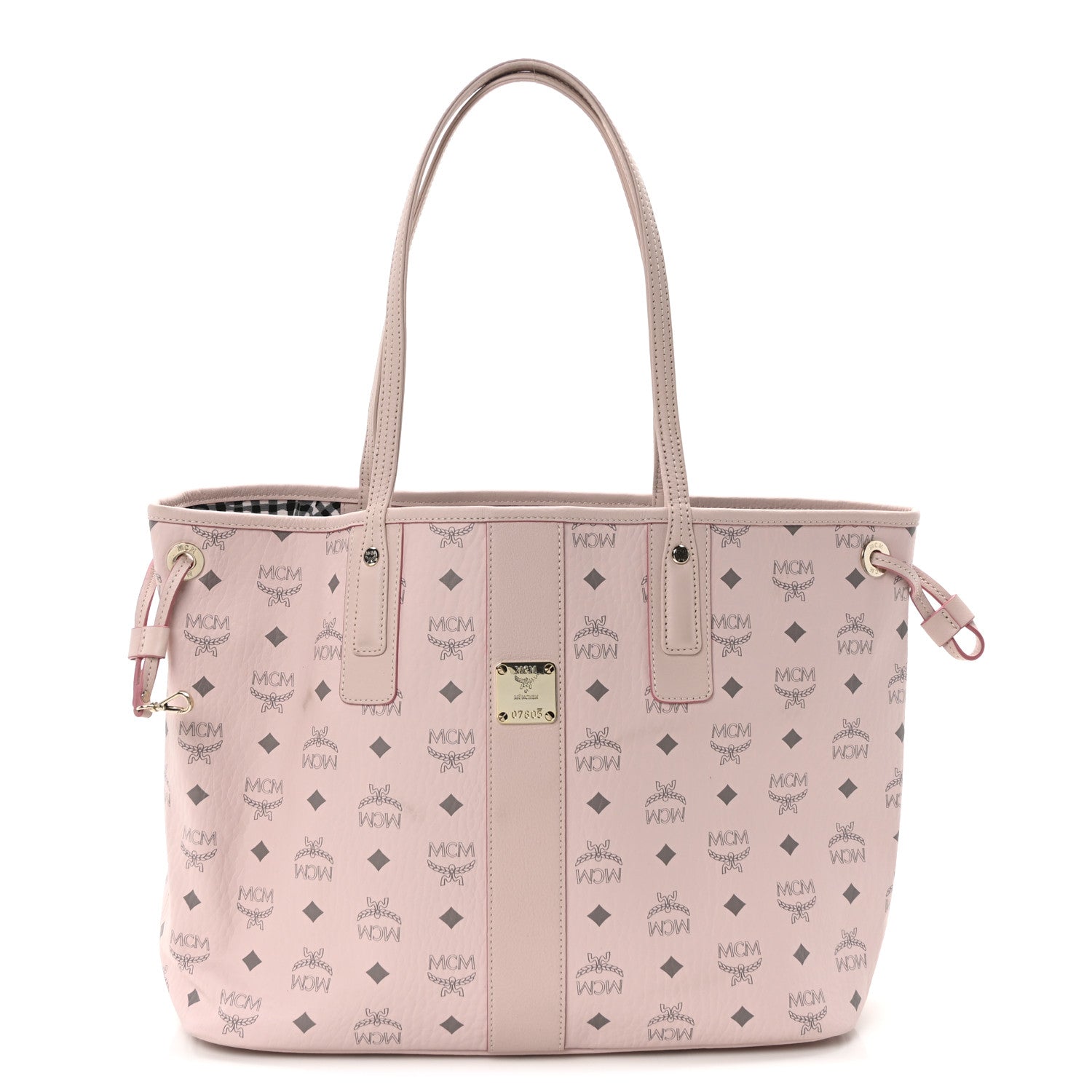 MCM Visetos Medium Liz Reversible Shopper Tote Powder Pink 1 of 16