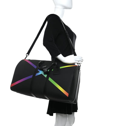 Louis Vuitton Taiga Rainbow Keepall Bandouliere 50 Black 2 of 10