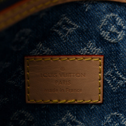 Louis Vuitton Denim Monogram New LV Remix Keepall Bandouliere 45 Blue 5 of 10