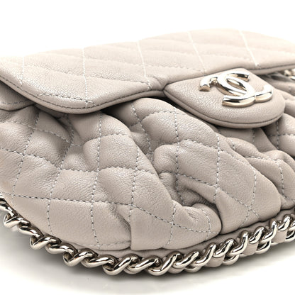 Chanel Washed Lambskin Quilted Mini Chain Around Flap Taupe 8 of 10