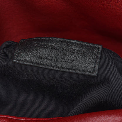 Saint Laurent Lambskin Quilted Medium Loulou Puffer Monogram Chain Satchel Opyum Red 7 of 11
