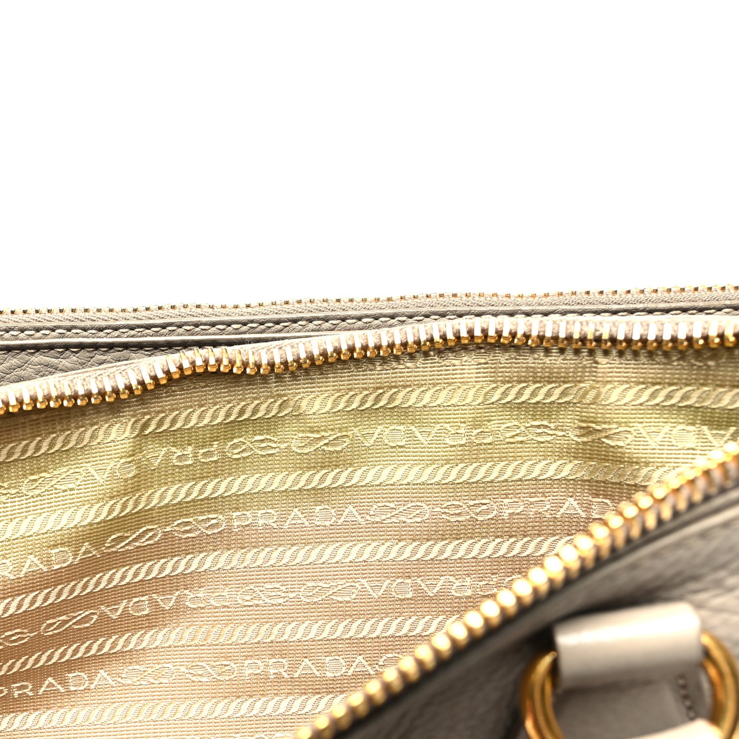 Vitello Daino Large Double Zip Tote Pomice