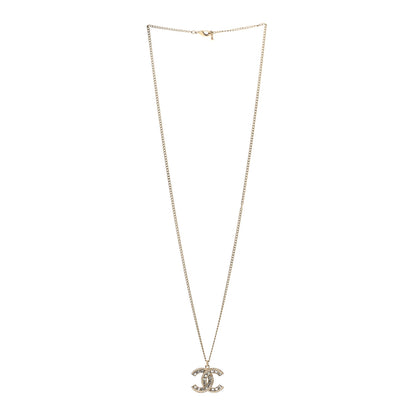 Chanel Baguette Crystal CC Necklace Gold 3 of 4