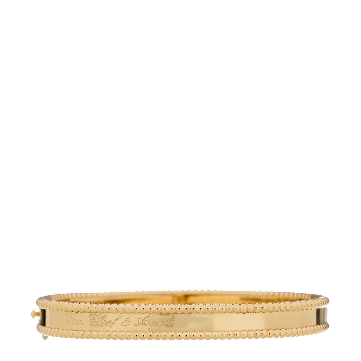 18K Yellow Gold Perlee Signature Bangle Bracelet L