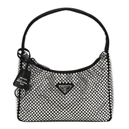 Prada Satin Crystal Mini Re-Edition 2000 Bag Cristal 1 of 11