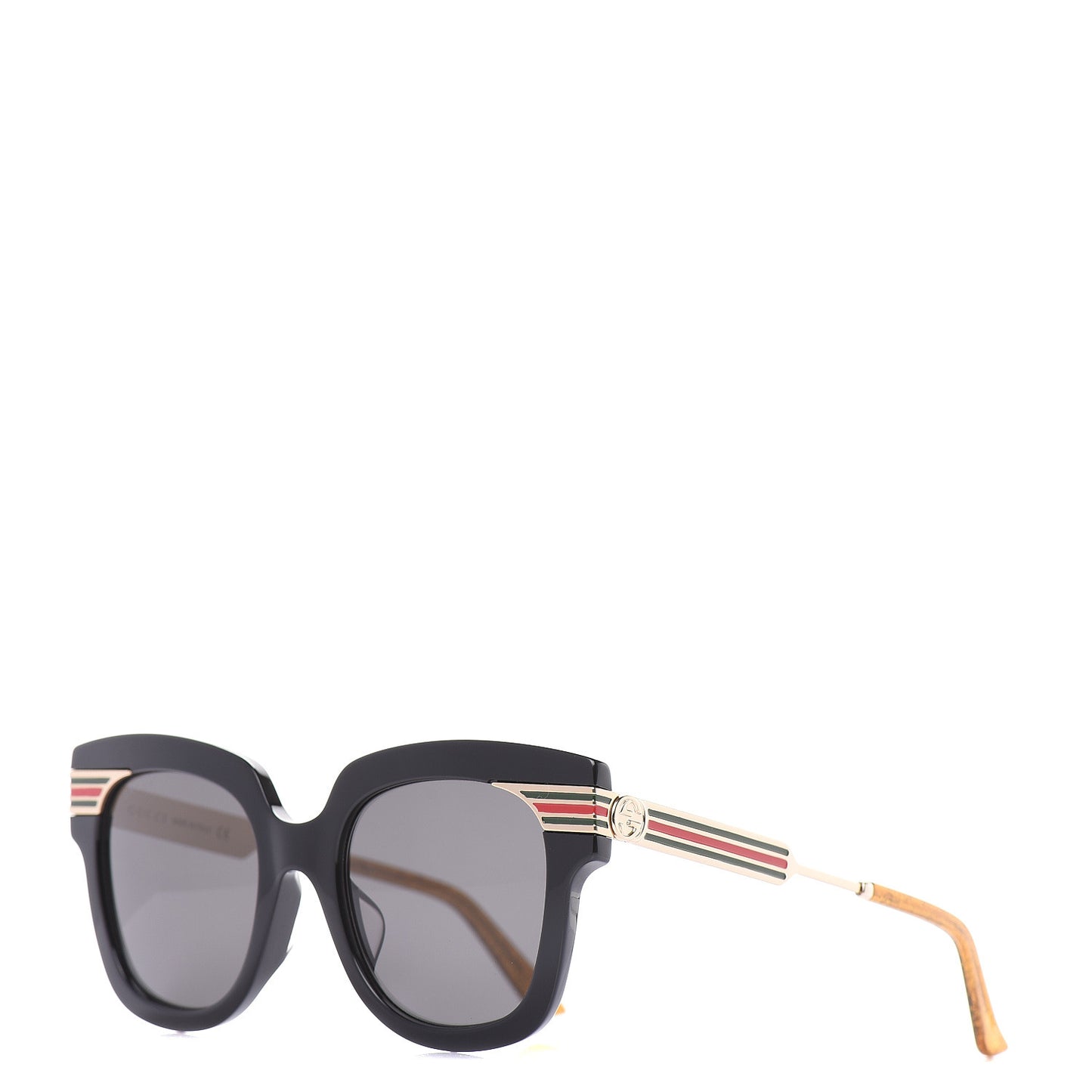 Acetate Square Frame Web Sunglasses GG0281SA Black