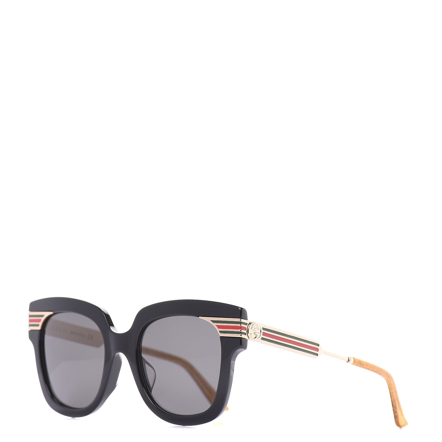 Gucci Acetate Square Frame Web Sunglasses GG0281SA Black 1 of 7