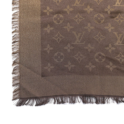 Louis Vuitton Silk Lurex Wool Shine Monogram Shawl 4 of 4