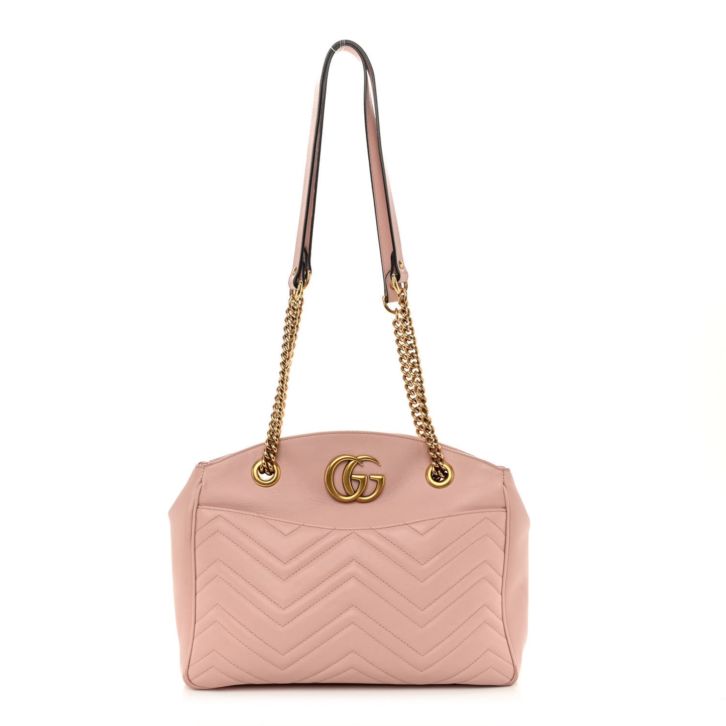 Calfskin Matelasse Medium GG Marmont Open Top Shoulder Bag Perfect Pink