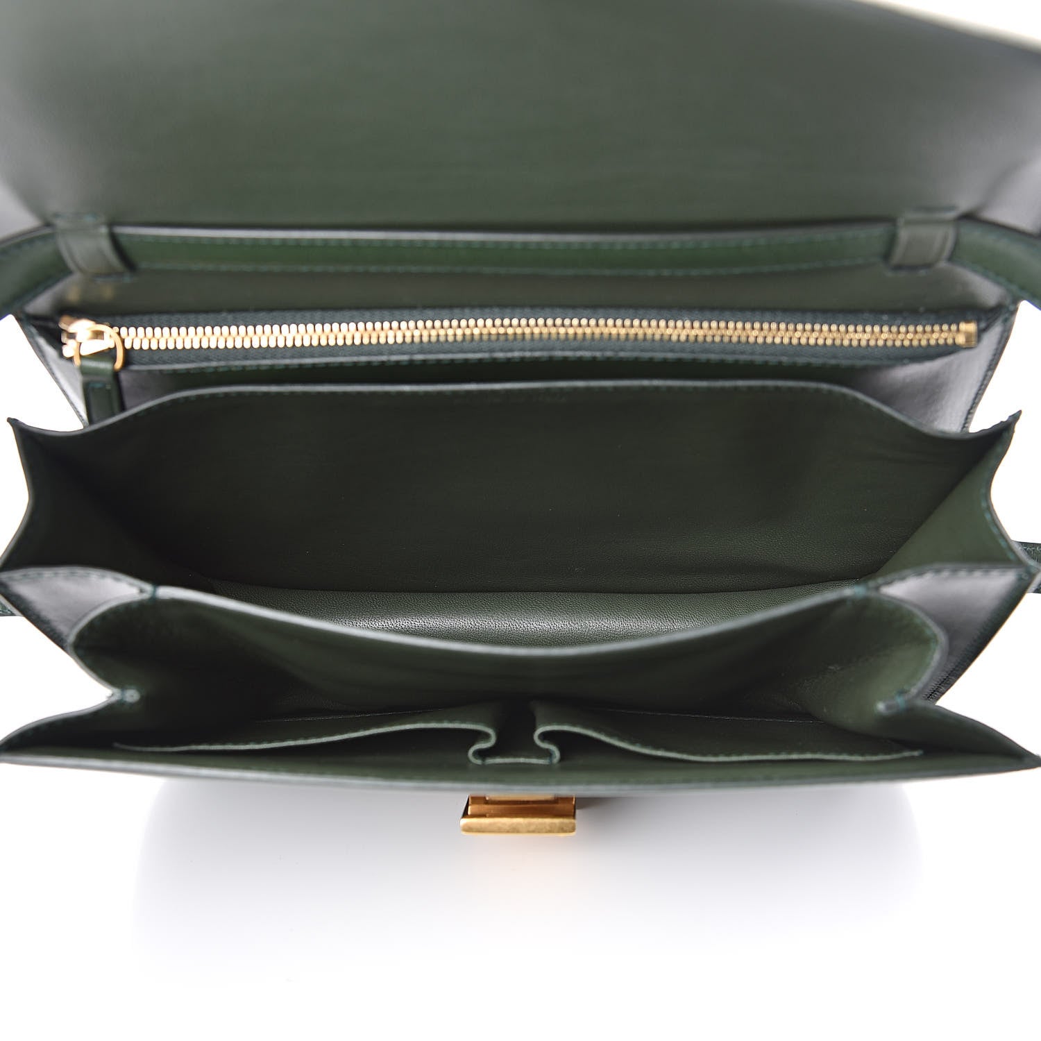 Celine Box Calfskin Medium Classic Box Flap Bag Dark Green 5 of 12