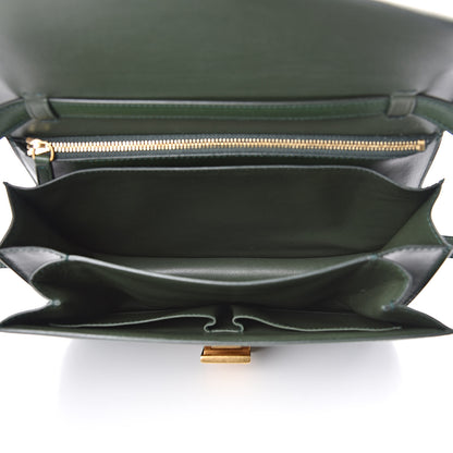 Celine Box Calfskin Medium Classic Box Flap Bag Dark Green 5 of 12