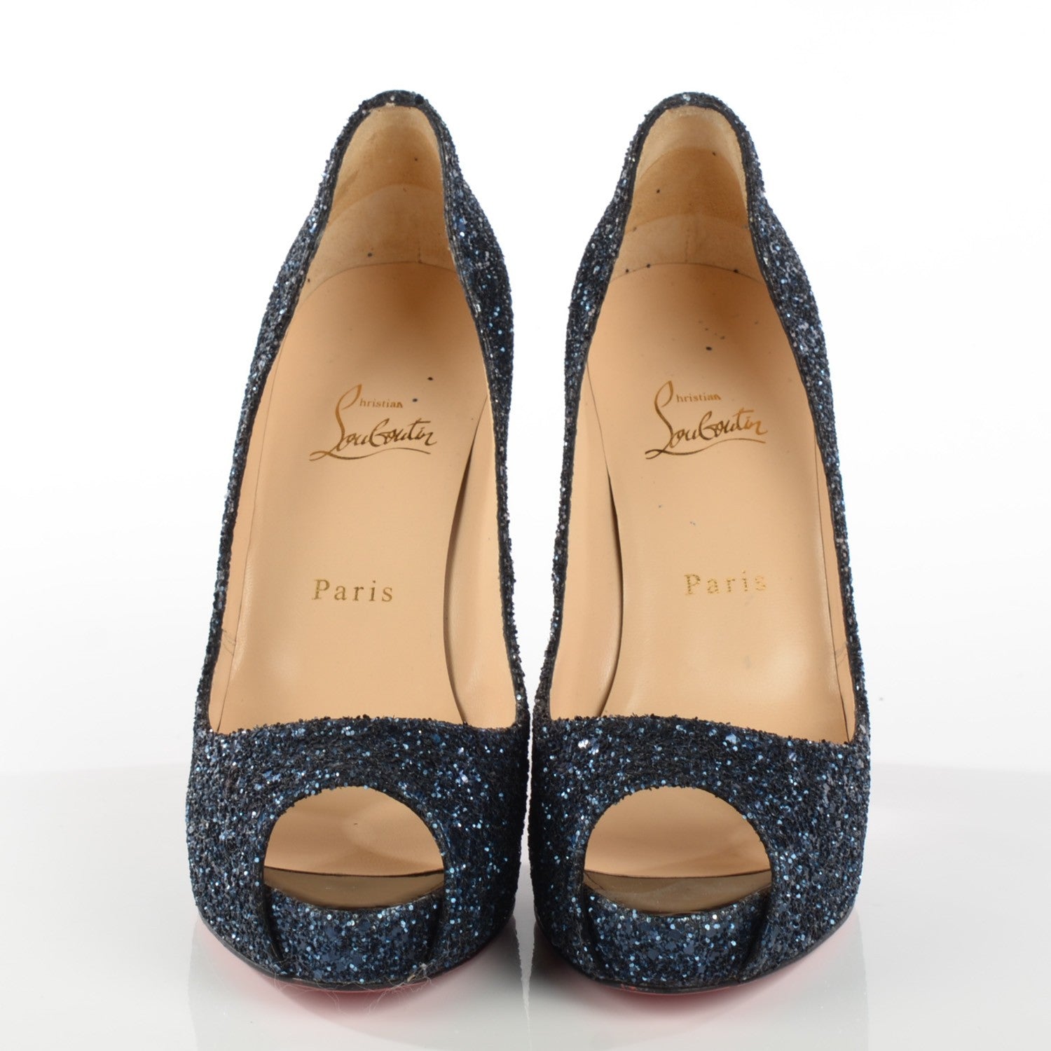 Christian Louboutin Glitter Very Prive 120 Pumps 39 Blue 2 of 7