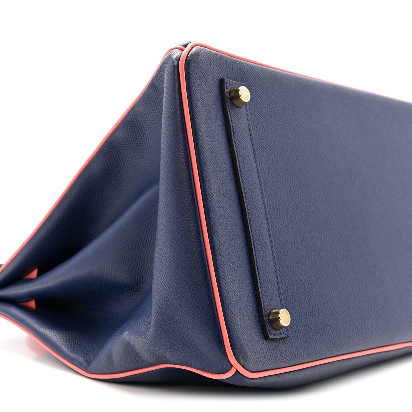 Epsom Horseshoe Birkin 35 Bleu Saphir Flamingo