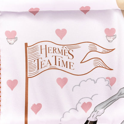 Hermes Silk Hermes Tea Time Scarf 70 Rose Pale Beige 5 of 5