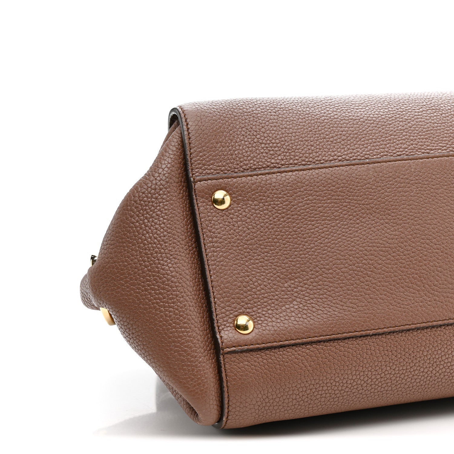 Salvatore Ferragamo Grained Calfskin Sofia Satchel Moka 9 of 19
