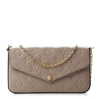 Louis Vuitton Empreinte Pochette Felicie Chain Wallet Tourterelle 1 of 10