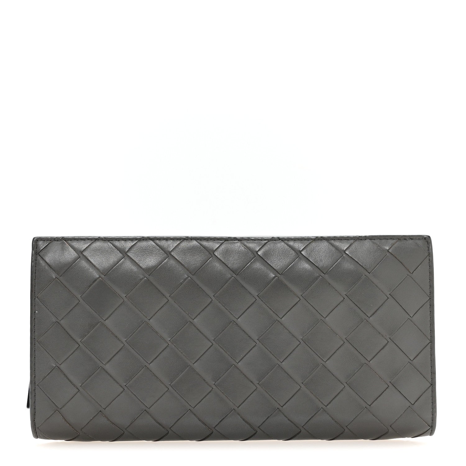 Bottega Veneta Nappa Intrecciato Zip Around Wallet Grey 1 of 8