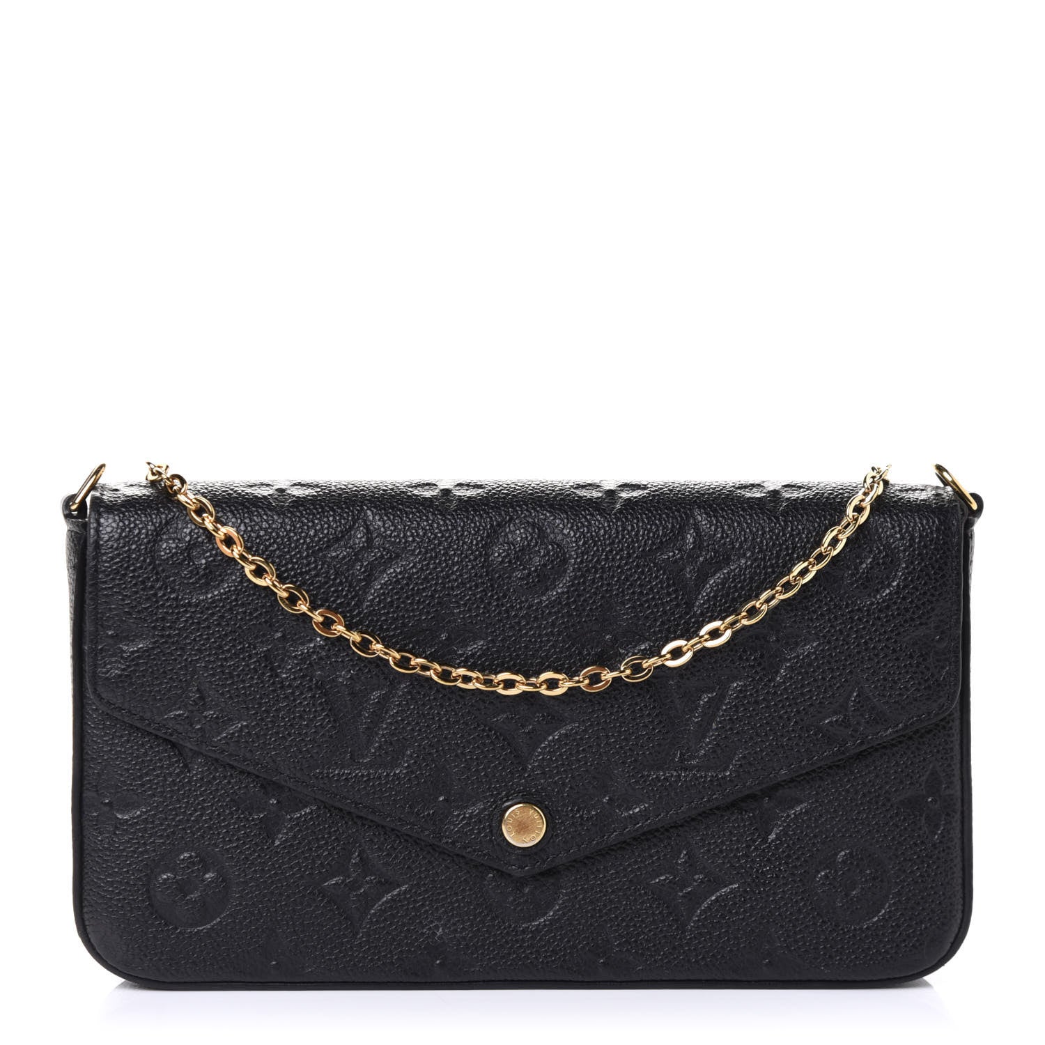 Louis Vuitton Empreinte Pochette Felicie Chain Wallet Black 1 of 7