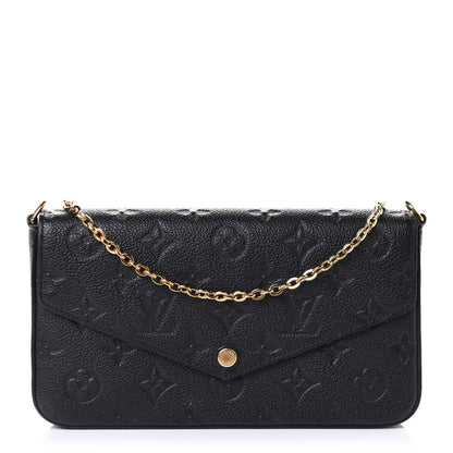 Louis Vuitton Empreinte Pochette Felicie Chain Wallet Black 1 of 7