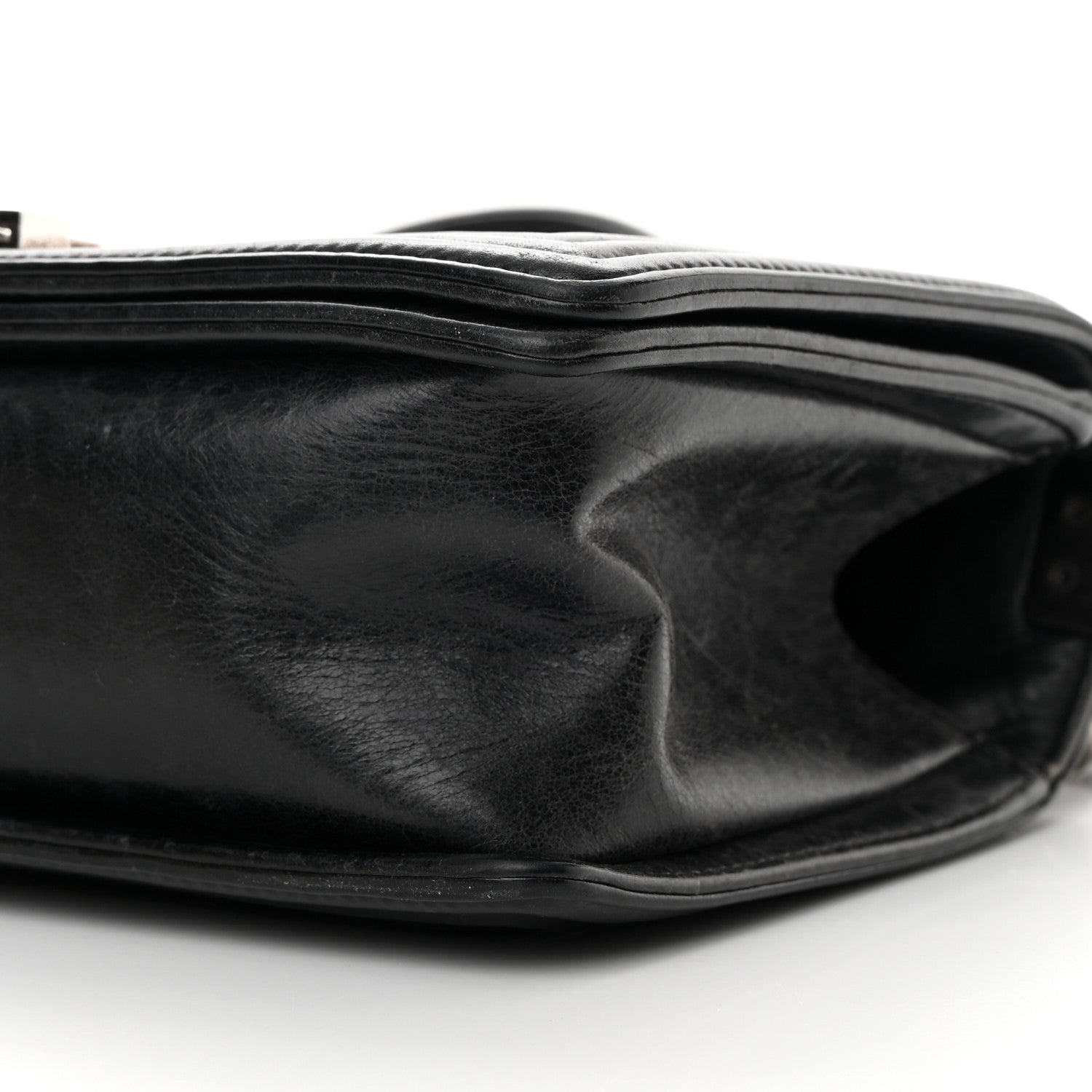 Chanel Calfskin Double Stitch Medium Boy Flap Black 10 of 16