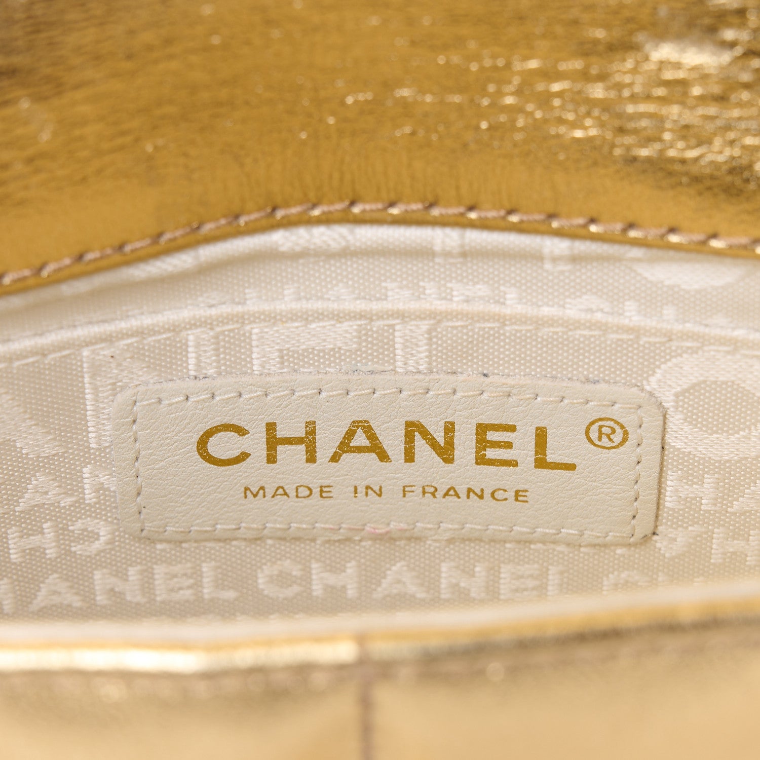Chanel Metallic Lambskin Quilted Chocolate Bar 3 Chain Flap Gold 6 of 13