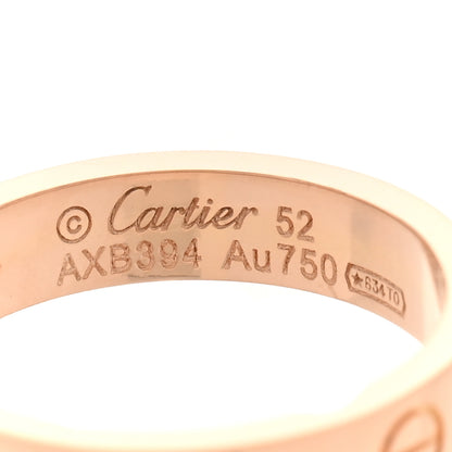 Cartier 18K Pink Gold Diamond 4mm LOVE Wedding Band Ring 52 6 4 of 4