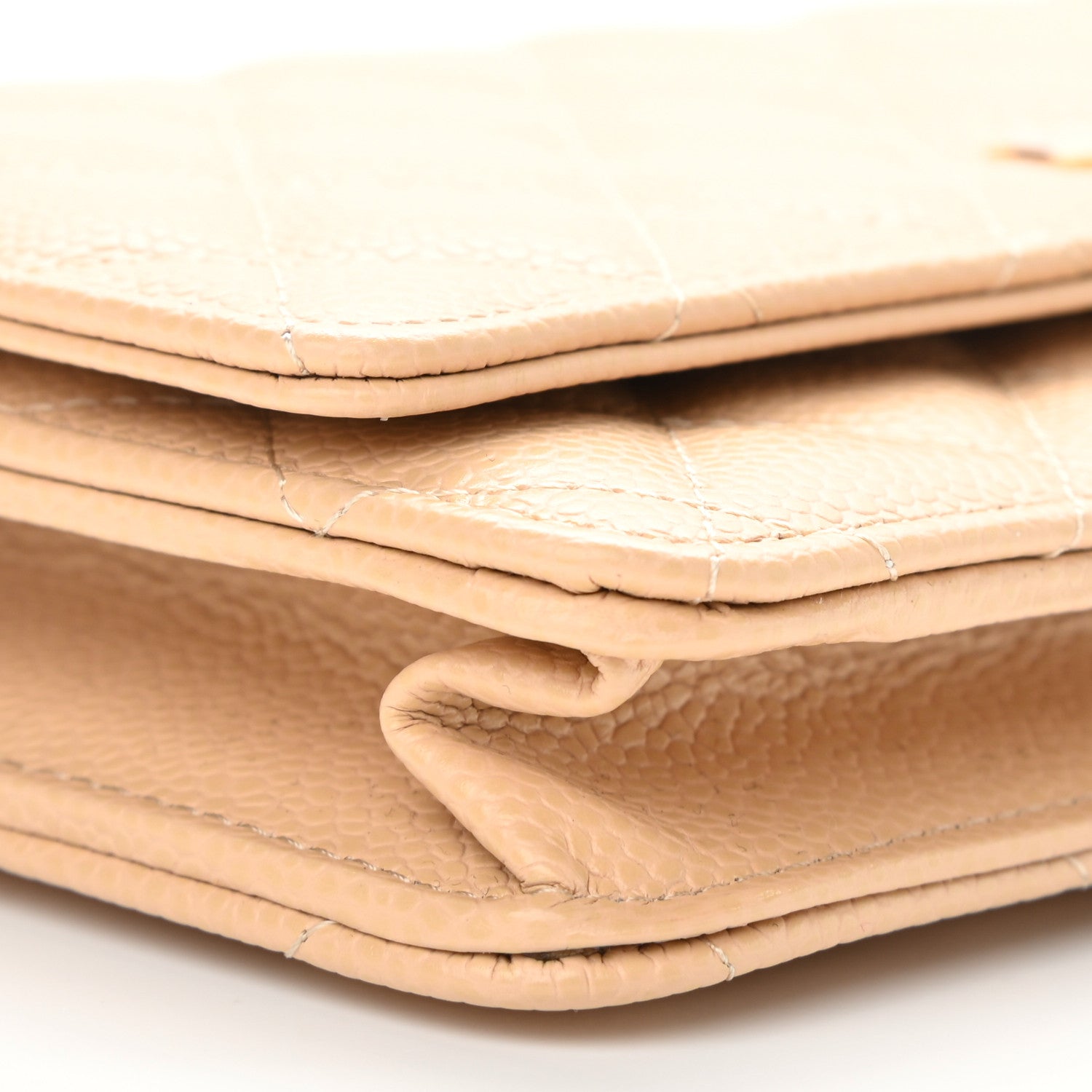 Chanel Caviar Quilted Wallet On Chain WOC Beige 9 of 11