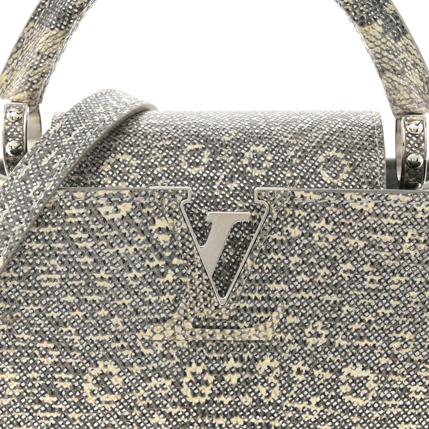 Louis Vuitton Lizard Mini Capucines Argento 1767027 – FASHIONPHILE