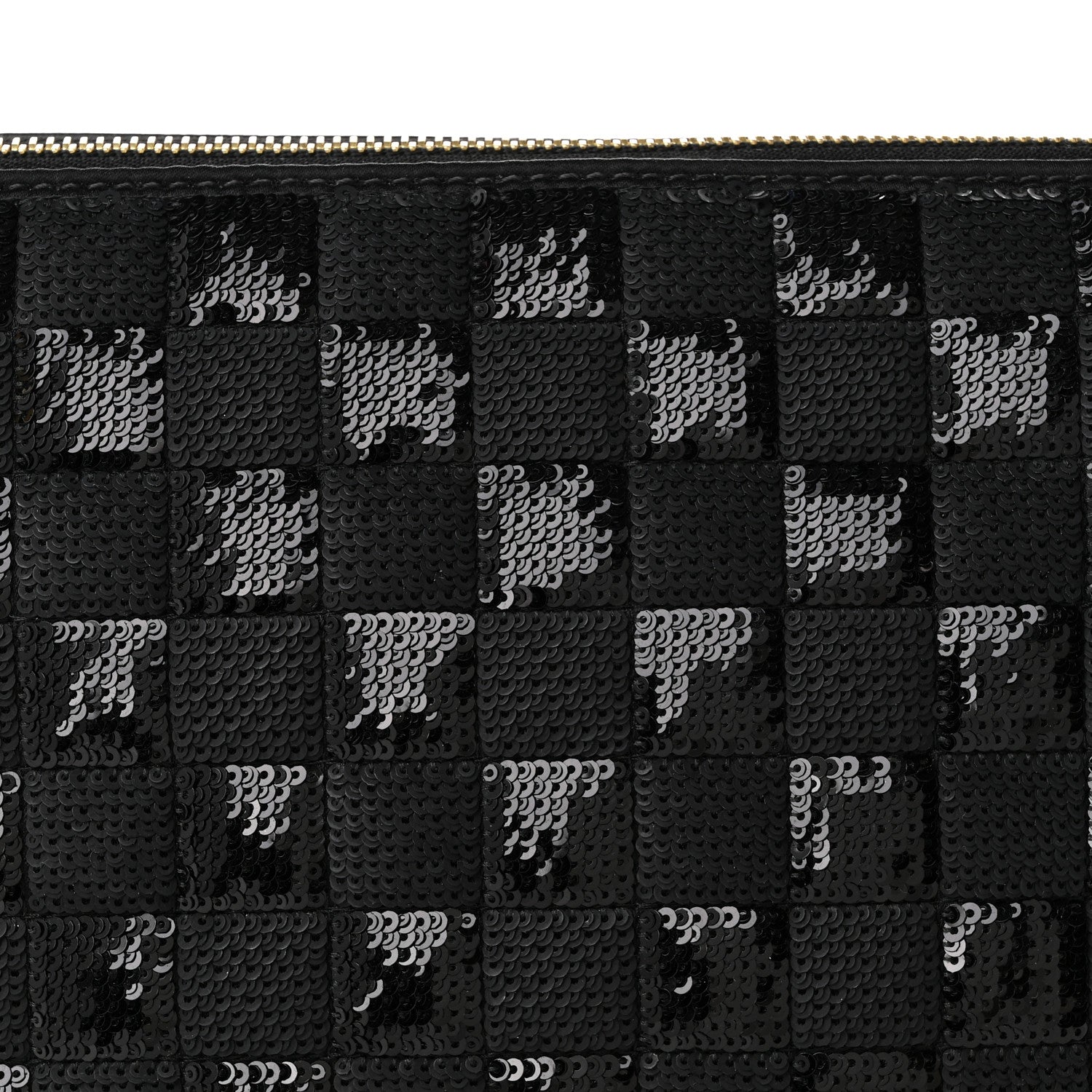 Louis Vuitton Satin Sequin Embroidered Damier Coussin BB Black 7 of 9