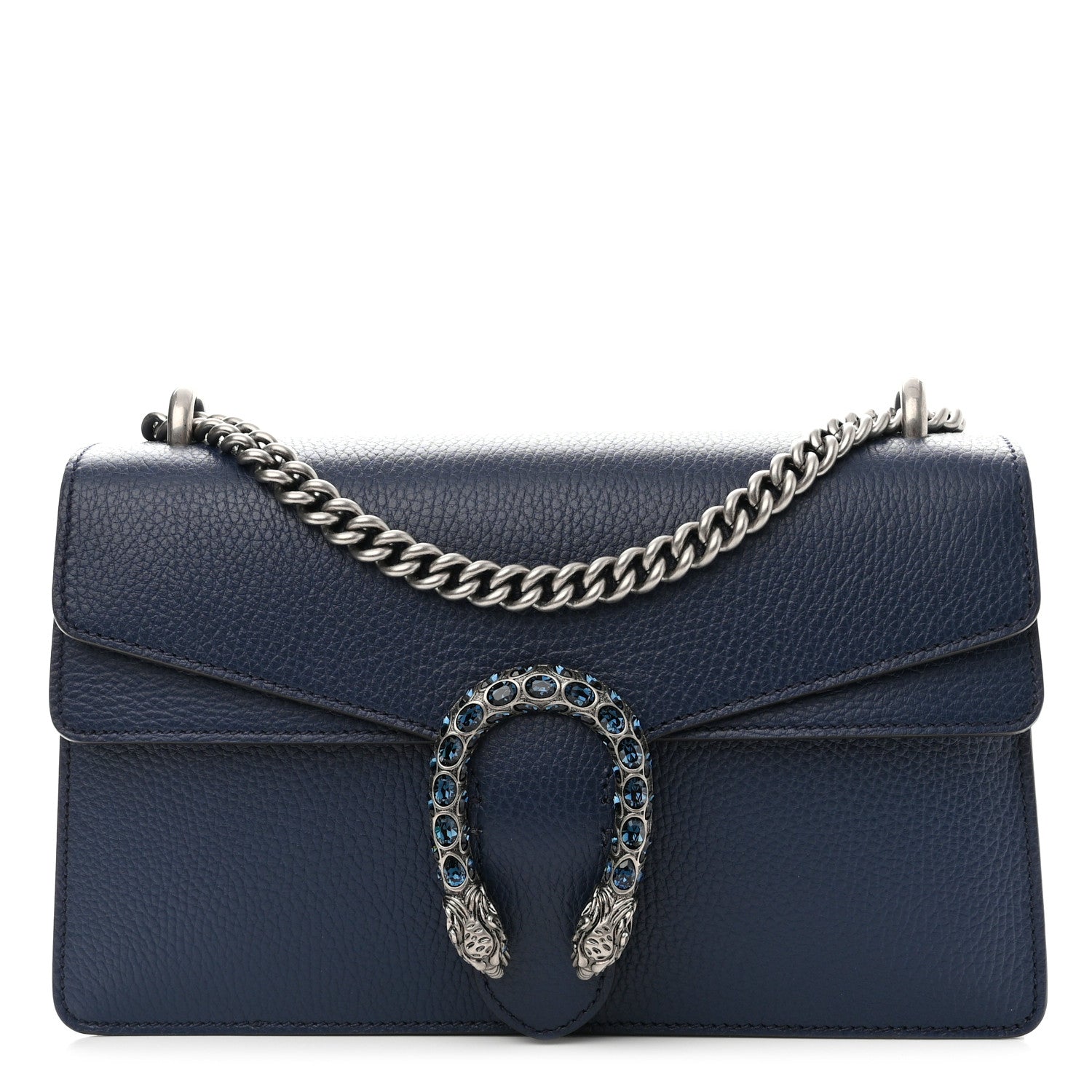 Gucci Dollar Calfskin Crystal Small Dionysus Shoulder Bag Blue Agata Montana Sapphire 1 of 12