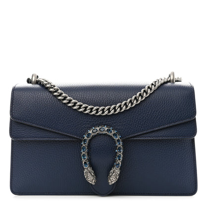 Gucci Dollar Calfskin Crystal Small Dionysus Shoulder Bag Blue Agata Montana Sapphire 1 of 12
