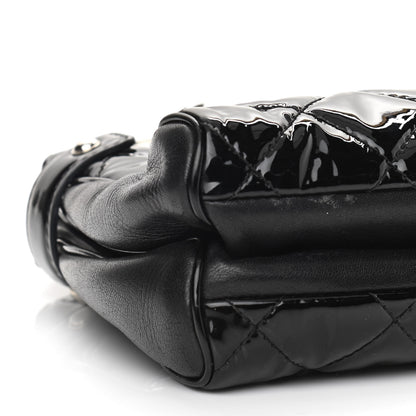 Chanel Patent Quilted Medium Just Mademoiselle Bowling Bag Black 11 of 12