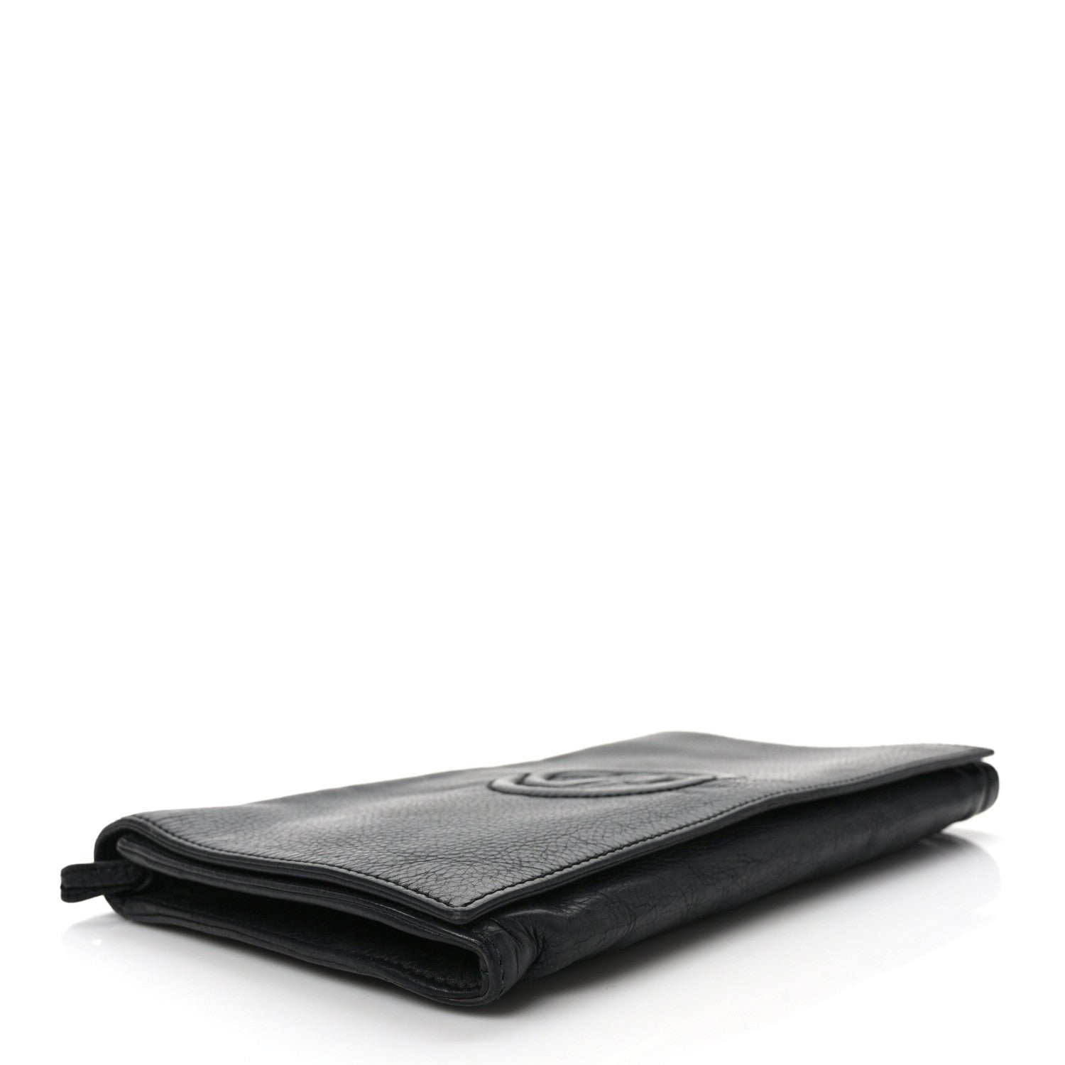 Gucci Pebbled Calfskin Medium Soho Clutch Black 4 of 11