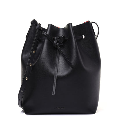 Mansur Gavriel Saffiano Bucket Bag Black Flamma 3 of 20