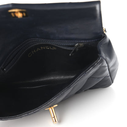 Chanel Lambskin Quilted Flap Waist Belt Bag Navy 5 of 13