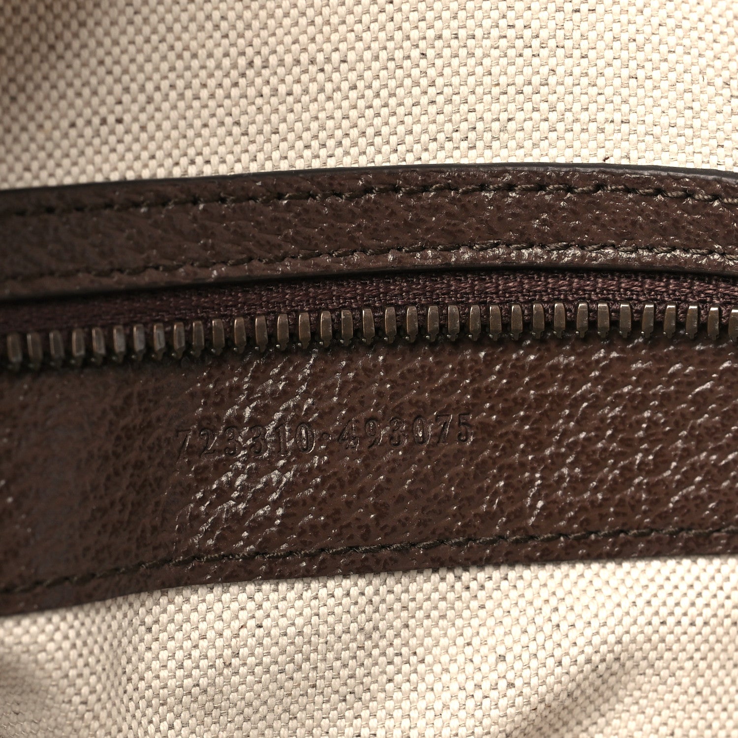 Gucci GG Supreme Monogram Textured Dollar Calfskin Web Large Savoy Bowling Bag Beige Ebony New Acero 6 of 9