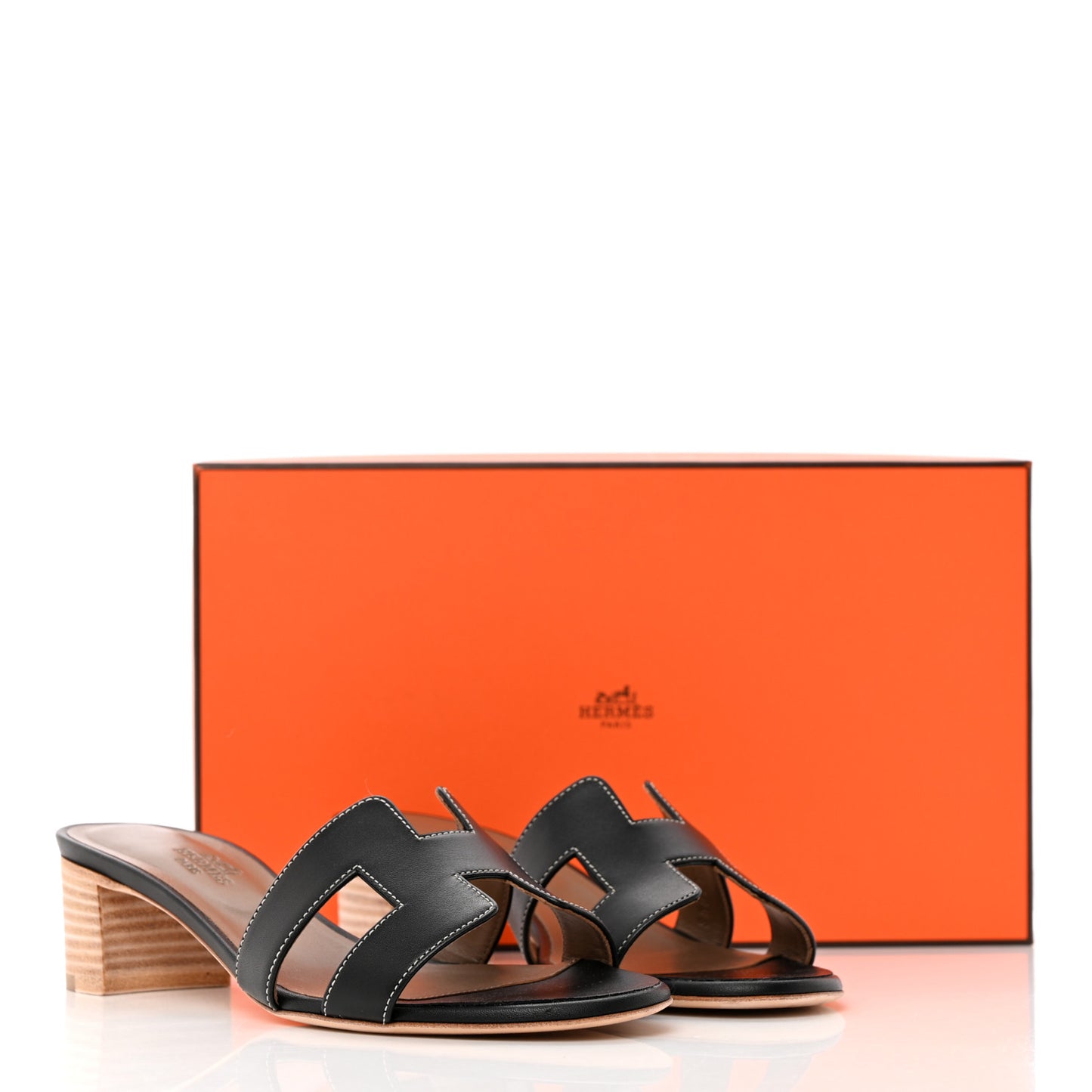 Calfskin Oasis Sandals 36 Black