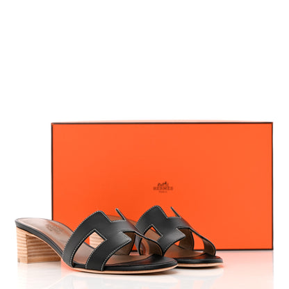 Hermes Calfskin Oasis Sandals 36 Black 15 of 15